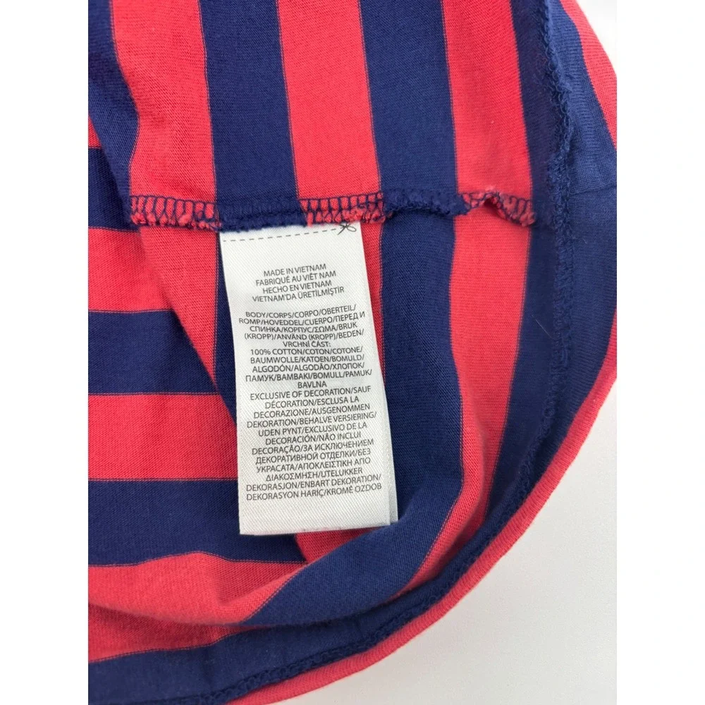 Polo Ralph Lauren Mens Custom Slim Fit Striped T-Shirt Red Navy Blue XL